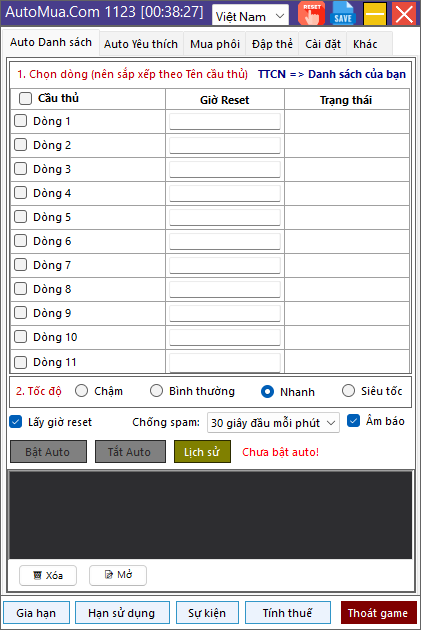 Auto Fo4 - Phần mềm AutoMua tool FO4 chuyên nghiệp