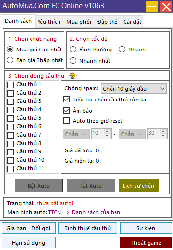 Auto Fo4 - Phần mềm AutoMua tool FO4 chuyên nghiệp